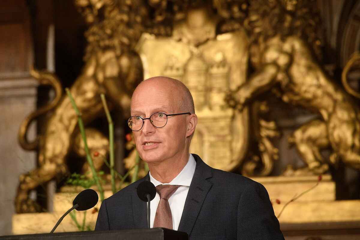 Hamburg’s First Mayor Dr. Peter Tschentscher welcomed the guests to the Award Ceremony for the Körber-Preis 2021.