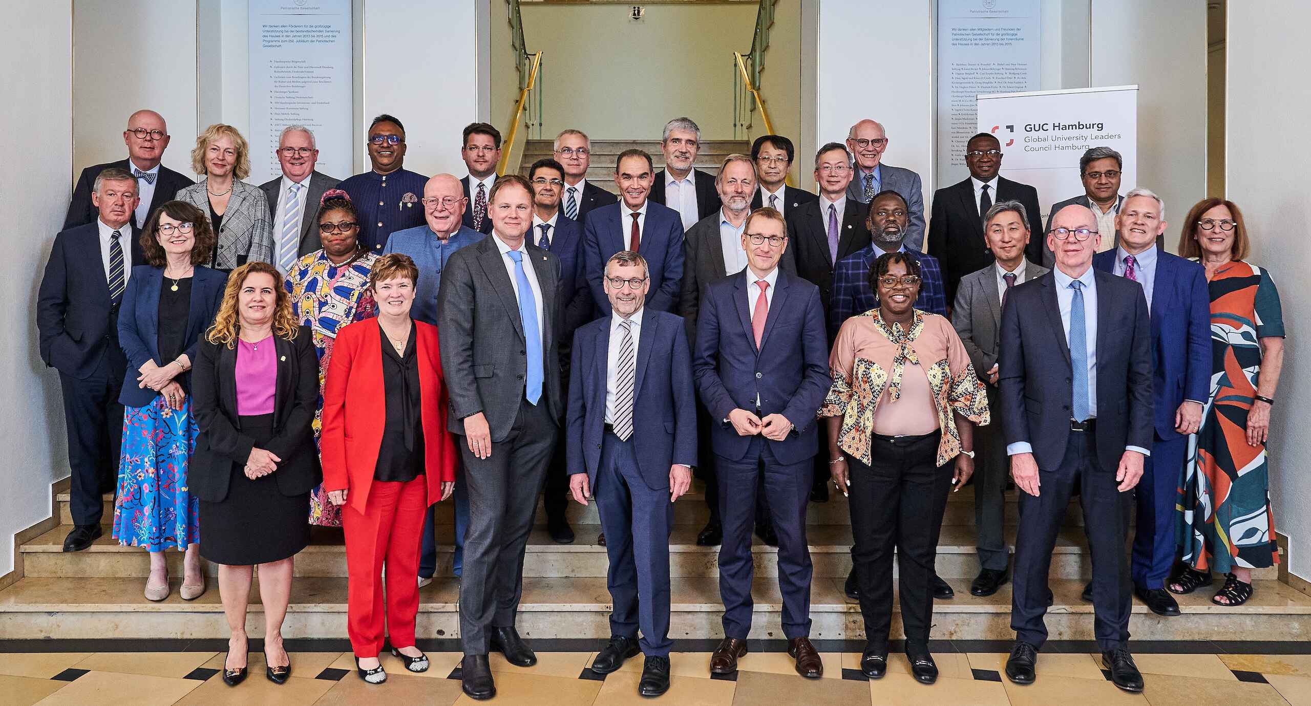 Gruppenbild vom Global University Leaders Council (GUC) Hamburg 2019