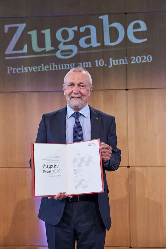 Dr. Gerhard Dust, Gründer von PolyCare Research Technology GmbH & CO KG und Zugabe-Preisträger 2020