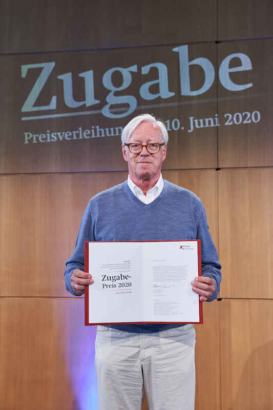 Dr. Thilo Bode, Gründer von foodwatch e.V. und Zugabe-Preisträger 2020