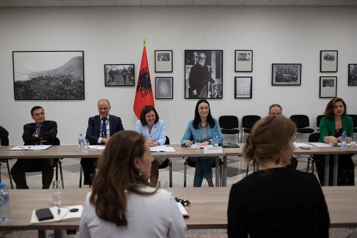 Discussion at Albanian Foreign Ministry