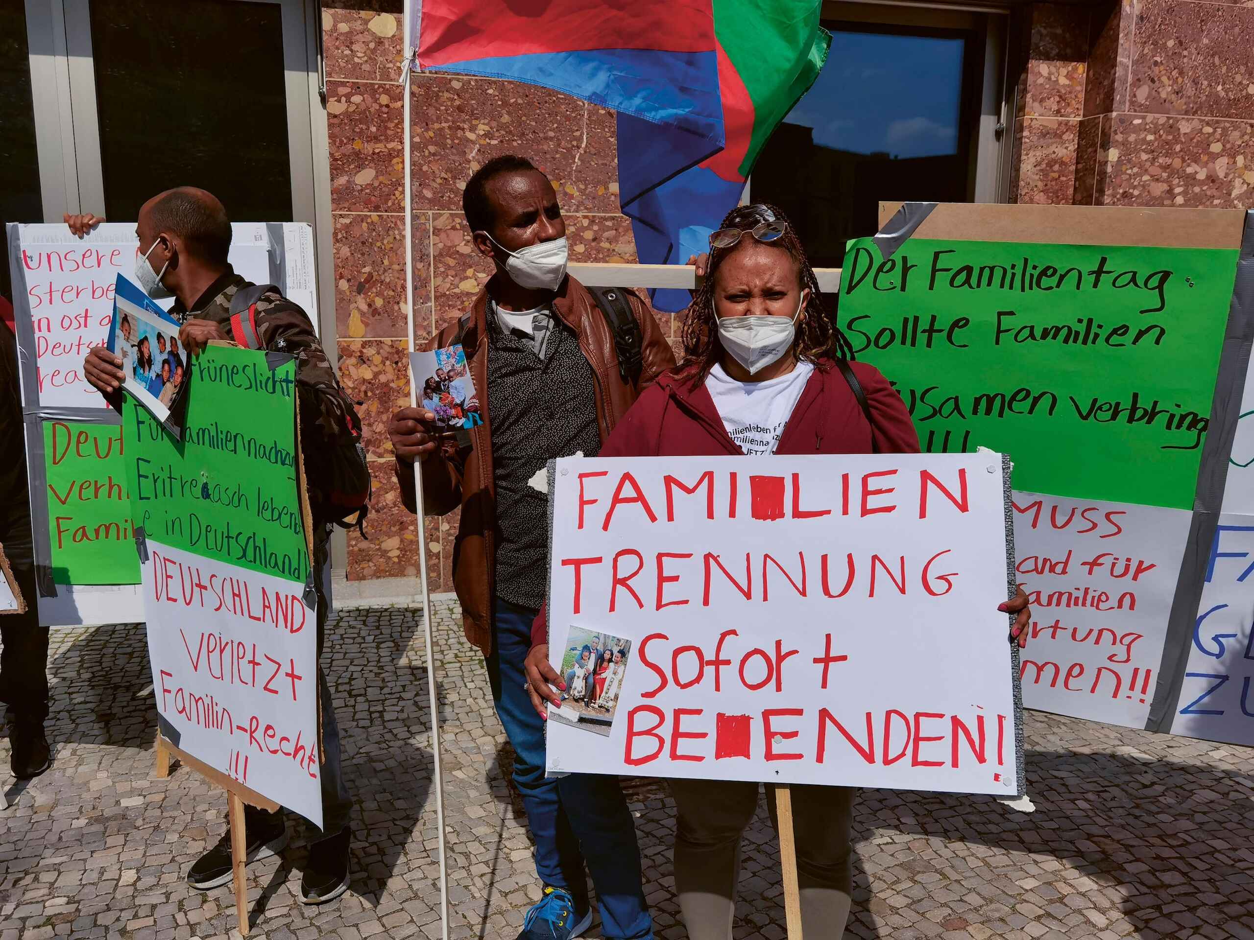Demonstration für den Familiennachzug in Berlin