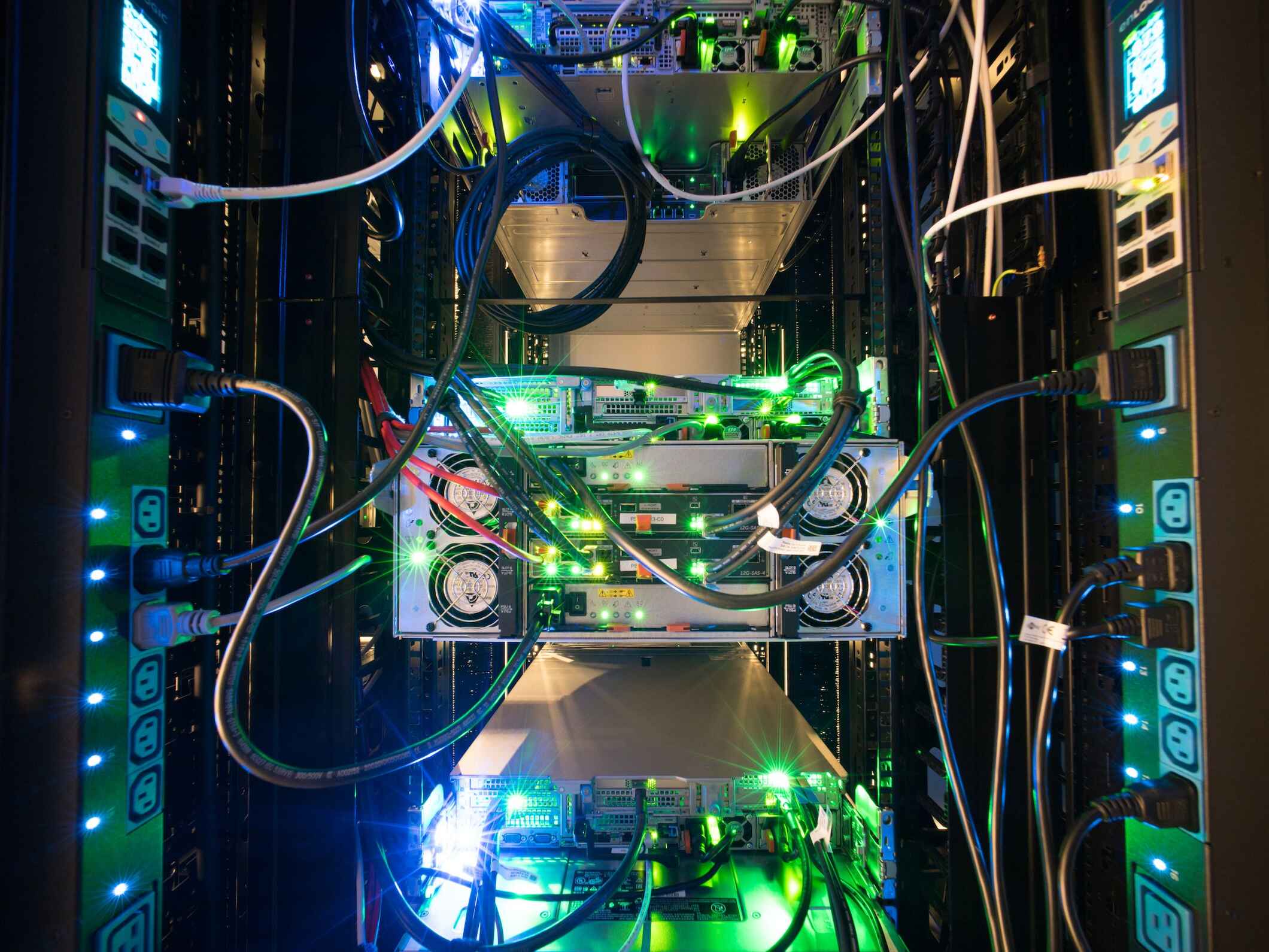 The computers in the server room of the MPI for Intelligent Systems in Tübingen provide the power to run the AI software, which is often very CPU intensive.
