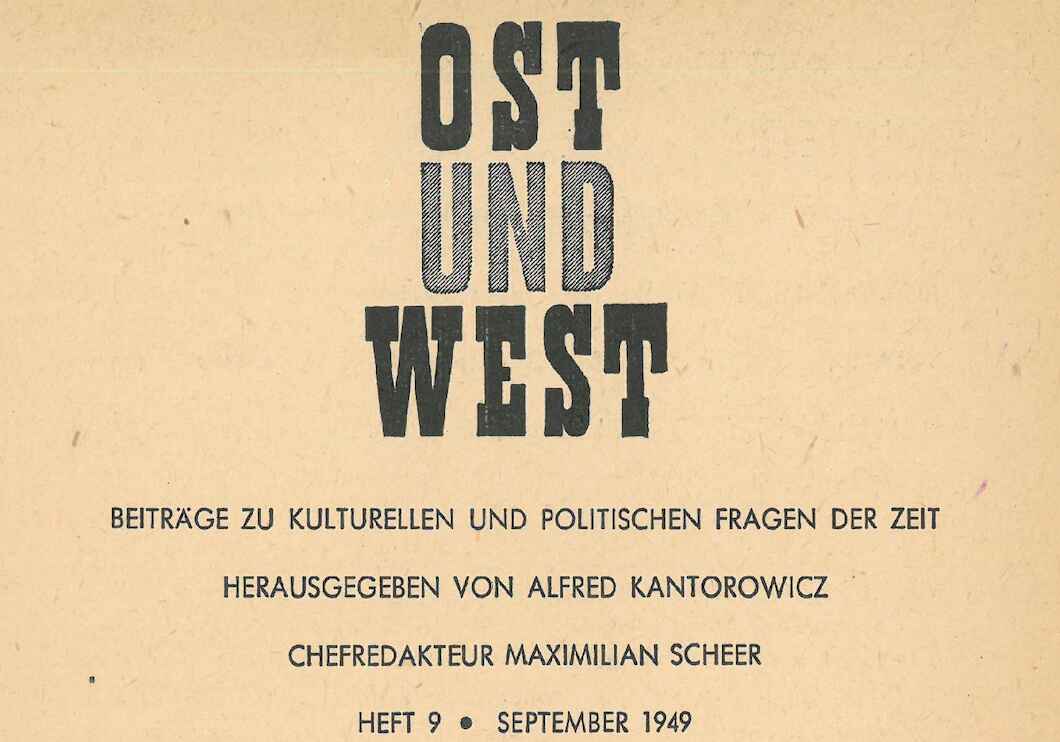 Cover der Zeitschrift „Ost und West“