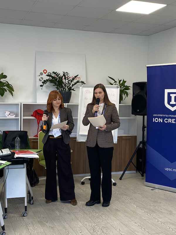 Iryna K. und Nataliya S. beim EUSTORY Netzwerktreffen, März 2024
